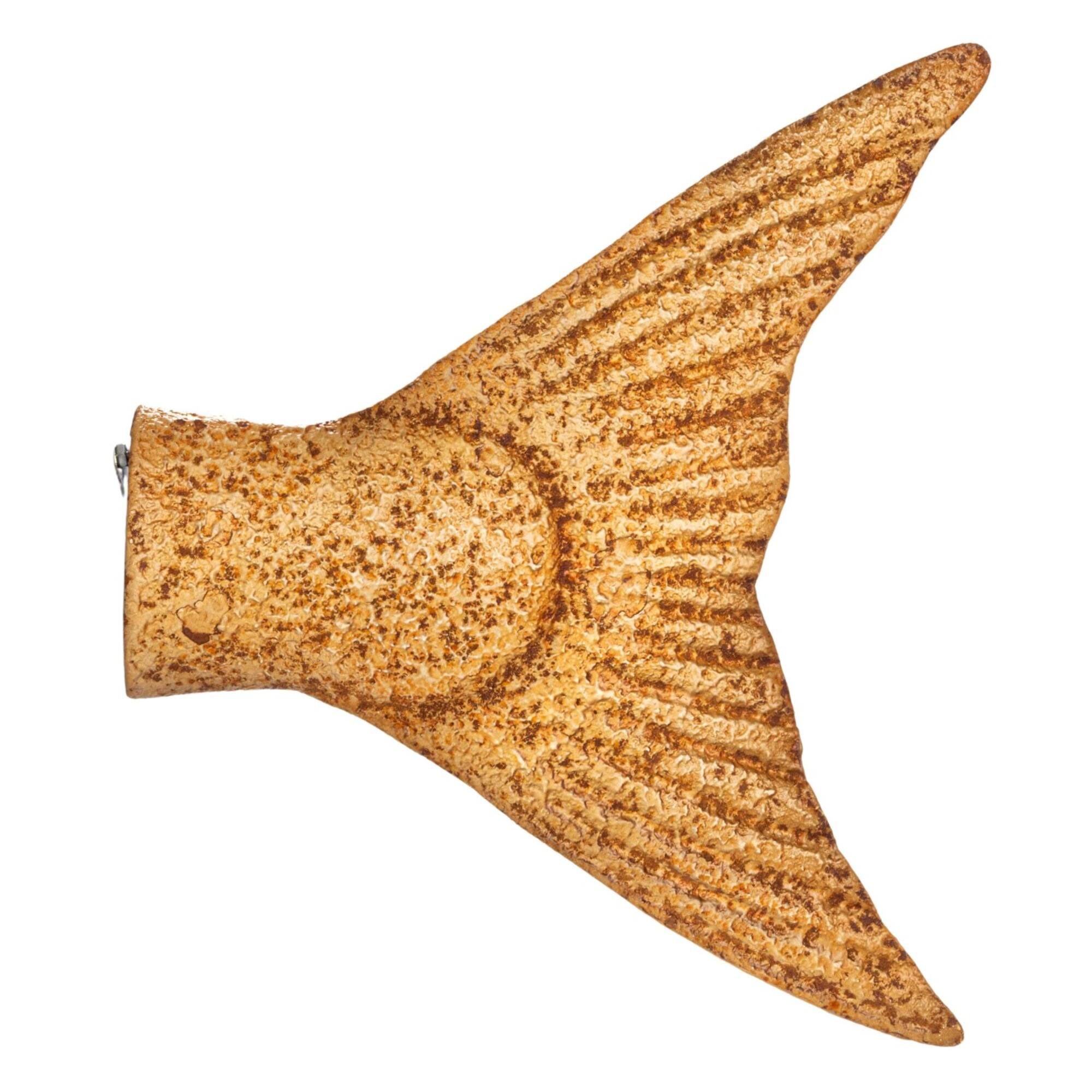 Hello Honey® 11.75" Distressed Gold Salmon Tail Metal Wall Décor